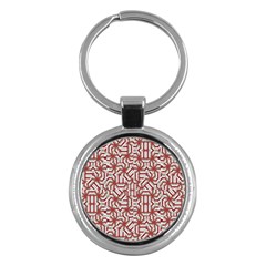 Interlace Tribal Print Key Chains (round)  by dflcprints