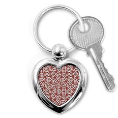 Interlace Tribal Print Key Chains (heart)  by dflcprints