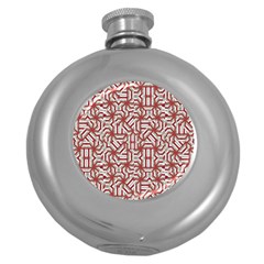 Interlace Tribal Print Round Hip Flask (5 Oz) by dflcprints