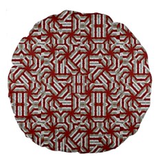 Interlace Tribal Print Large 18  Premium Round Cushions by dflcprints