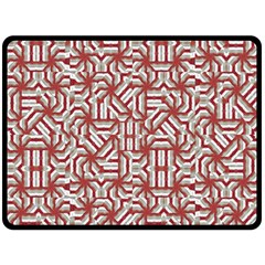 Interlace Tribal Print Double Sided Fleece Blanket (large) 