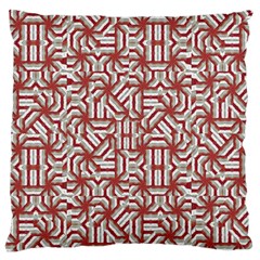 Interlace Tribal Print Large Flano Cushion Case (two Sides) by dflcprints