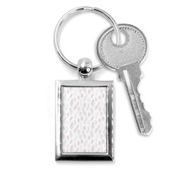 Whimsical Feather Pattern, soft colors, Key Chain (Rectangle)