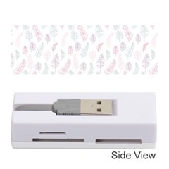 Whimsical Feather Pattern, soft colors, Memory Card Reader (Stick)