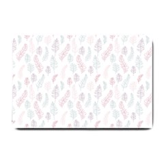 Whimsical Feather Pattern, soft colors, Small Doormat