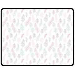 Whimsical Feather Pattern, Soft Colors, Fleece Blanket (medium) by Zandiepants