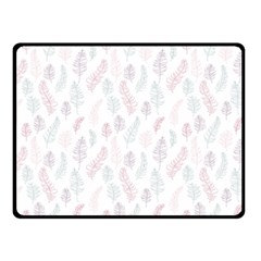 Whimsical Feather Pattern, Soft Colors, Fleece Blanket (small)