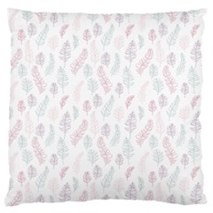 Whimsical Feather Pattern, Soft Colors, Large Cushion Case (two Sides) by Zandiepants