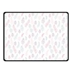 Whimsical Feather Pattern, soft colors, Double Sided Fleece Blanket (Small) 45 x34  Blanket Front