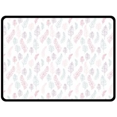 Whimsical Feather Pattern, Soft Colors, Double Sided Fleece Blanket (large) by Zandiepants