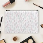 Whimsical Feather Pattern, soft colors, Cosmetic Bag (Large) Front