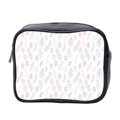 Whimsical Feather Pattern, soft colors, Mini Toiletries Bag (Two Sides)