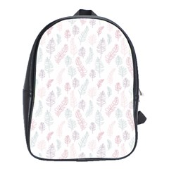 Whimsical Feather Pattern, Soft Colors, School Bag (xl) by Zandiepants