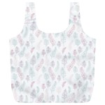 Whimsical Feather Pattern, soft colors, Full Print Recycle Bag (XL) Back