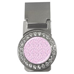 Whimsical Feather Pattern, Pink & Purple, Money Clip (cz) by Zandiepants