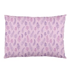 Whimsical Feather Pattern, Pink & Purple, Pillow Case by Zandiepants