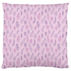 Whimsical Feather Pattern, Pink & Purple, Standard Flano Cushion Case (two Sides)