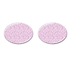 Whimsical Feather Pattern, Pink & Purple, Cufflinks (oval) by Zandiepants