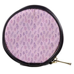 Whimsical Feather Pattern, Pink & Purple, Mini Makeup Bag by Zandiepants