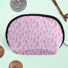 Whimsical Feather Pattern, Pink & Purple, Accessory Pouch (medium)