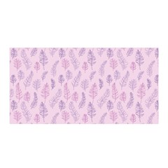 Whimsical Feather Pattern, Pink & Purple, Satin Wrap