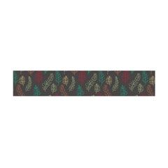 Whimsical Feather Pattern, Autumn Colors, Flano Scarf (mini)