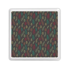 Whimsical Feather Pattern, Autumn Colors, Memory Card Reader (square) by Zandiepants