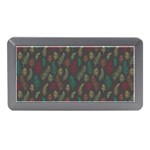 Whimsical Feather Pattern, autumn colors, Memory Card Reader (Mini) Front