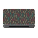 Whimsical Feather Pattern, autumn colors, Memory Card Reader with CF Front