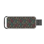 Whimsical Feather Pattern, autumn colors, Portable USB Flash (One Side) Front