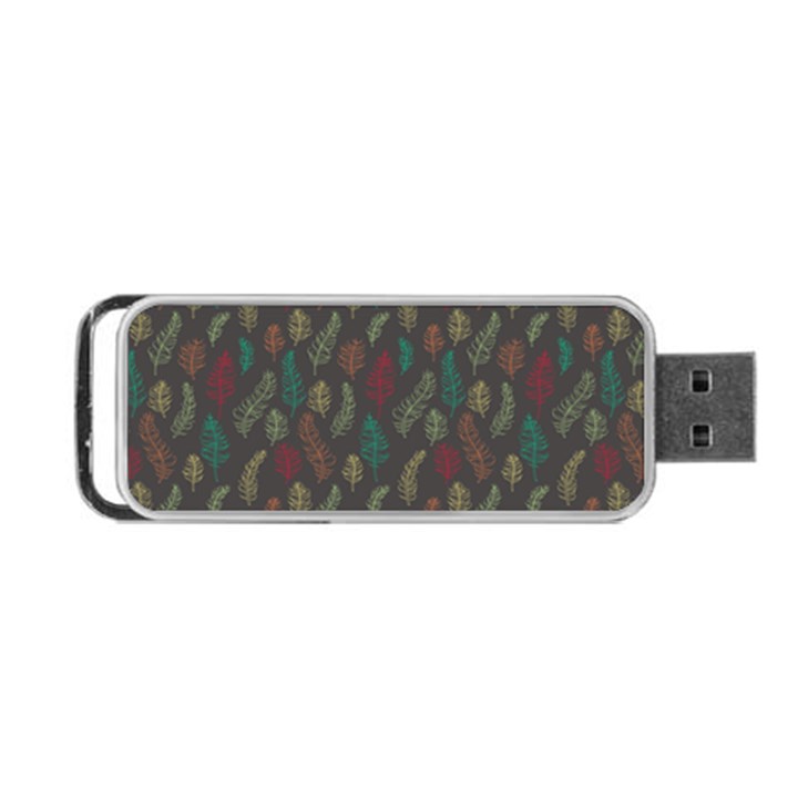 Whimsical Feather Pattern, autumn colors, Portable USB Flash (One Side)