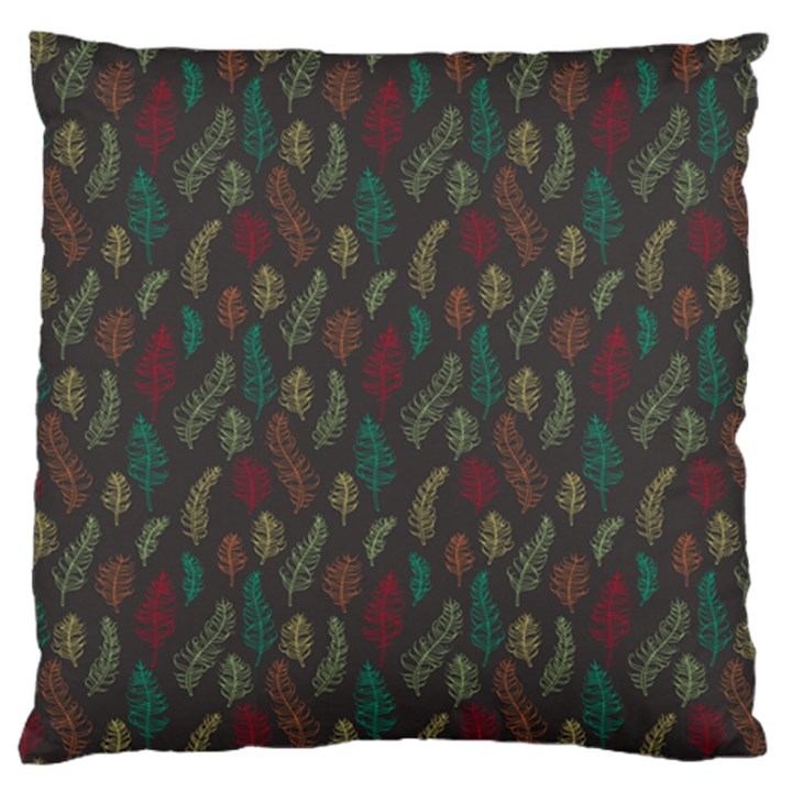 Whimsical Feather Pattern, autumn colors, Standard Flano Cushion Case (Two Sides)