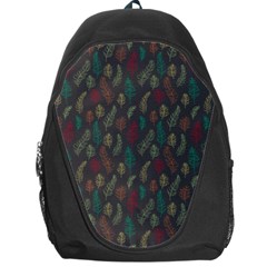 Whimsical Feather Pattern, Autumn Colors, Backpack Bag by Zandiepants