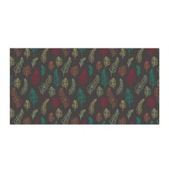 Whimsical Feather Pattern, Autumn Colors, Satin Wrap