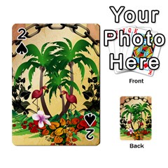 Tropical Design With Flamingo And Palm Tree Playing Cards 54 Designs  by FantasyWorld7