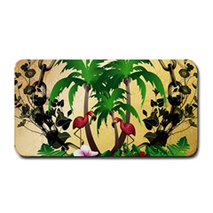 Tropical Design With Flamingo And Palm Tree Medium Bar Mats