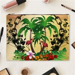 Tropical Design With Flamingo And Palm Tree Cosmetic Bag (XL) Front