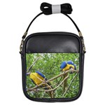 South American Couple Of Parrots Girls Sling Bags Front