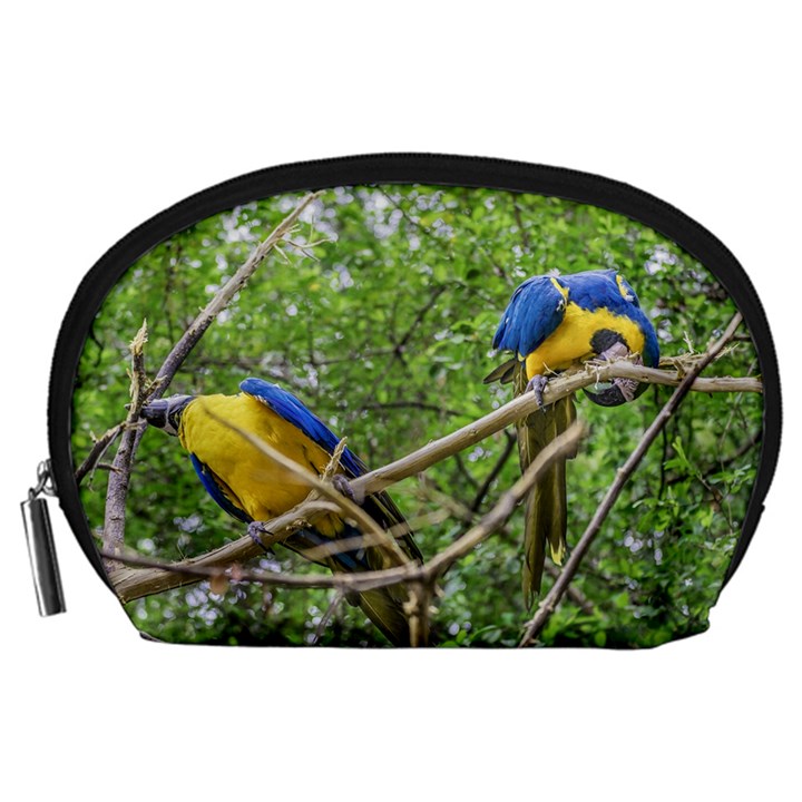 South American Couple Of Parrots Accessory Pouches (Large) 