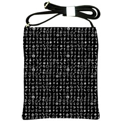 Astralizey Black Alchemy Shoulder Sling Bags by astralizey