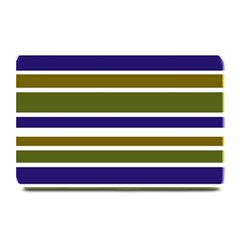 Olive Green Blue Stripes Pattern Plate Mats