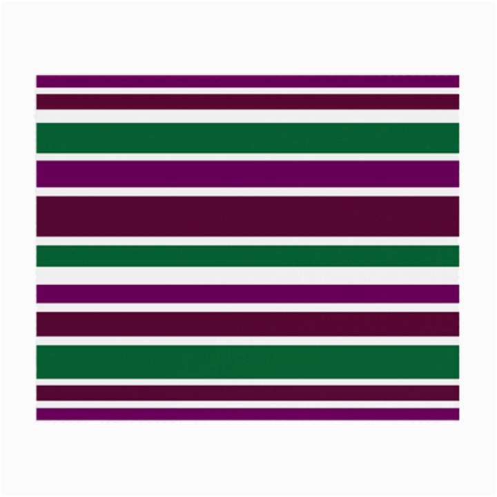 Purple Green Stripes Small Glasses Cloth (2-Side)