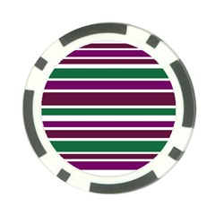 Purple Green Stripes Poker Chip Card Guards by BrightVibesDesign