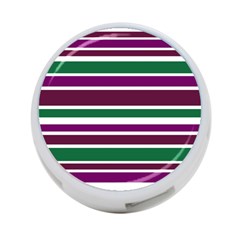 Purple Green Stripes 4-port Usb Hub (one Side) by BrightVibesDesign