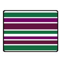 Purple Green Stripes Fleece Blanket (small)