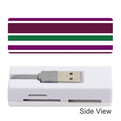 Purple Green Stripes Memory Card Reader (stick) 