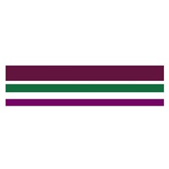 Purple Green Stripes Satin Scarf (oblong)