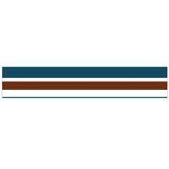 Teal Brown Stripes Flano Scarf (large)