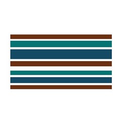 Teal Brown Stripes Satin Wrap