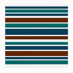 Teal Brown Stripes Medium Glasses Cloth by BrightVibesDesign